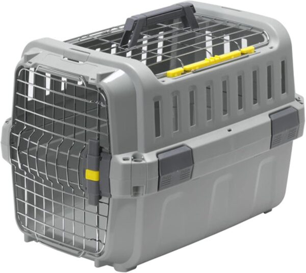 CAT CENTRE Pet Transporter Kitten Dog Sturdy Carrier Crate Two-Door Travel Basket Box 3 Sizes - Image 2