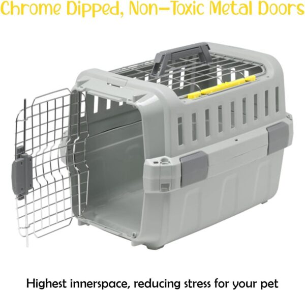 CAT CENTRE Pet Transporter Kitten Dog Sturdy Carrier Crate Two-Door Travel Basket Box 3 Sizes - Image 5