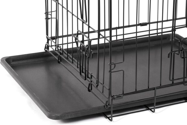 Dog Crate Small Size Dog Puppy Pet Cage with 2 Doors (Front & Side),Puppy Dog Crate with Removal Tray,Folding Metal Pet Dog Puppy Training Cage Crate for Small Dogs (Small 24") - Image 5